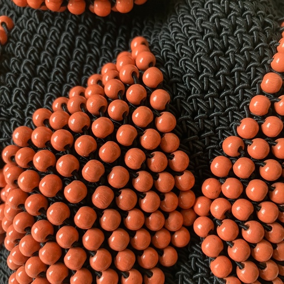 unique antique beaded pouch drawstring handbag - Picture 11 of 13